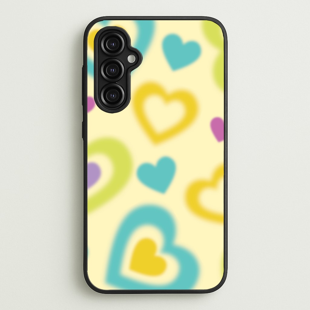 Multicoloured Hearts Gradient Pattern - Summer Phone Case for Galaxy A14