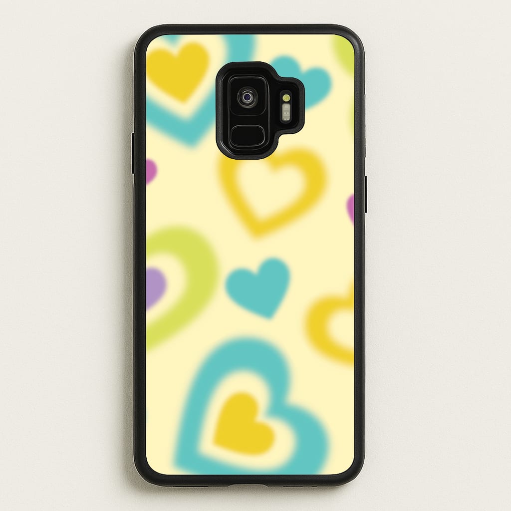 Multicoloured Hearts Gradient Pattern - Summer Phone Case for Galaxy S9