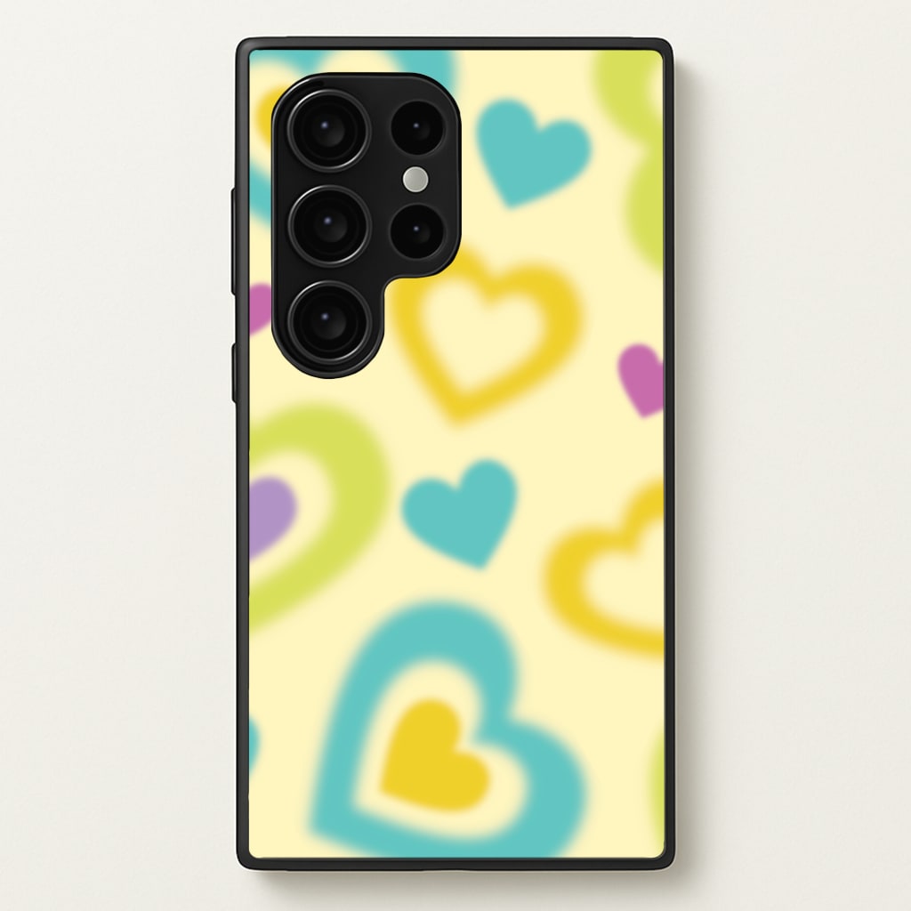 Multicoloured Hearts Gradient Pattern - Summer Phone Case for Galaxy S24 Ultra