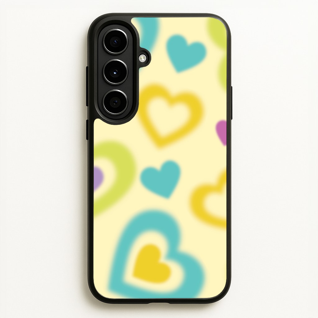 Multicoloured Hearts Gradient Pattern - Summer Phone Case for Galaxy A56