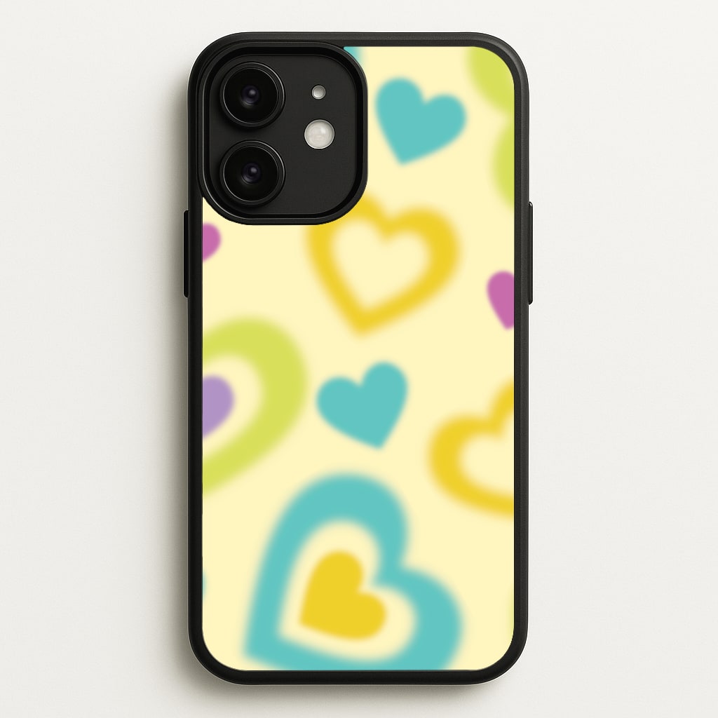 Multicoloured Hearts Gradient Pattern - Summer Phone Case for iPhone 11
