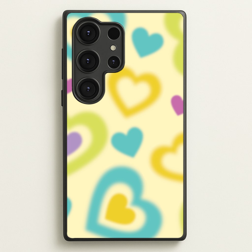 Multicoloured Hearts Gradient Pattern - Summer Phone Case for Galaxy S25 Ultra