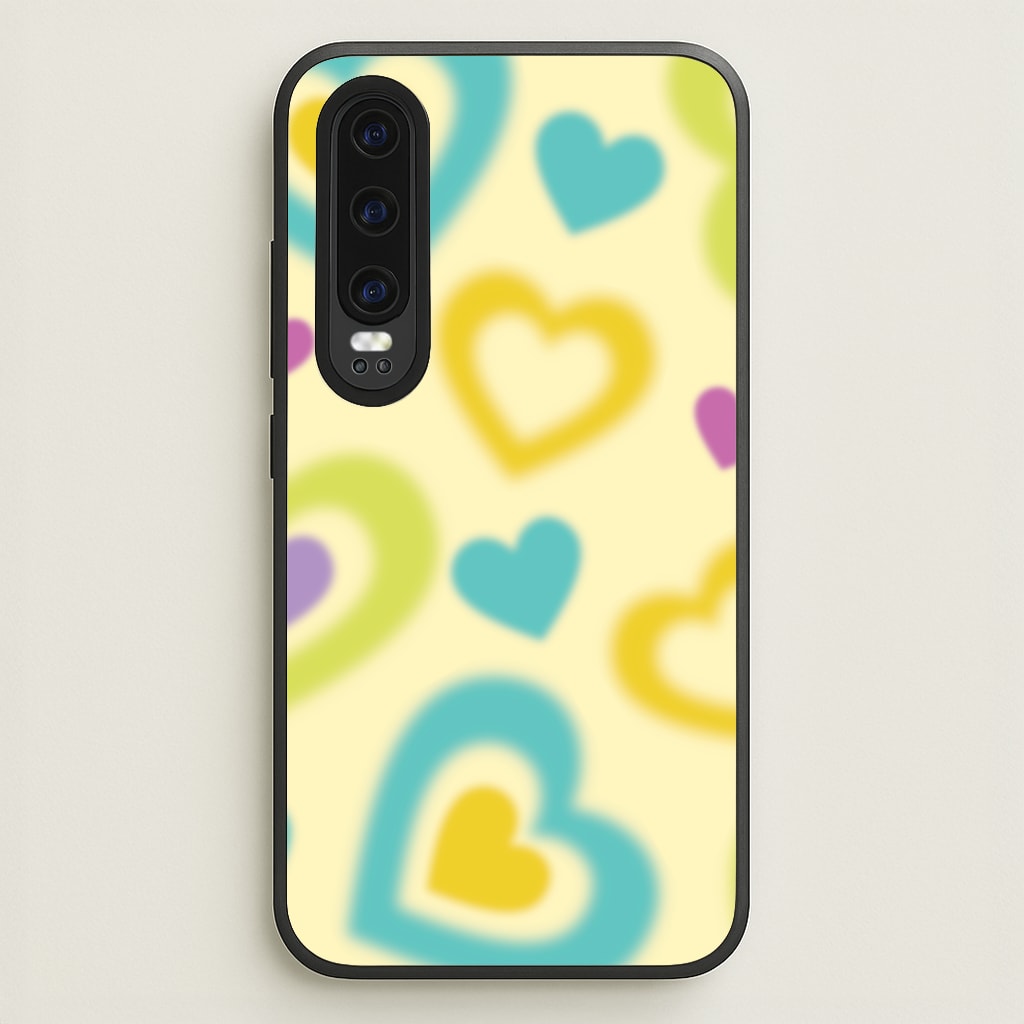 Multicoloured Hearts Gradient Pattern - Summer Phone Case for Huawei P30