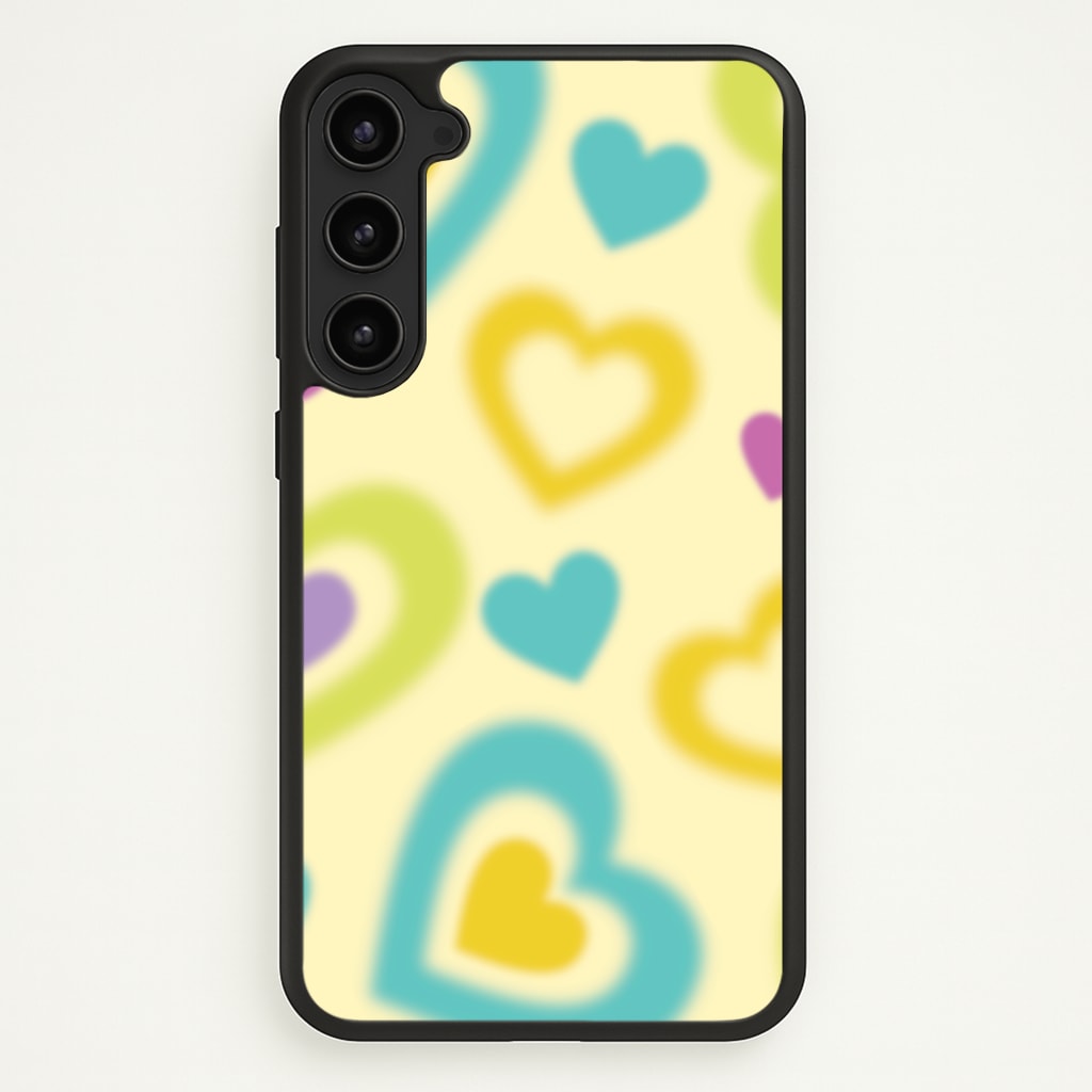 Multicoloured Hearts Gradient Pattern - Summer Phone Case for Galaxy S23