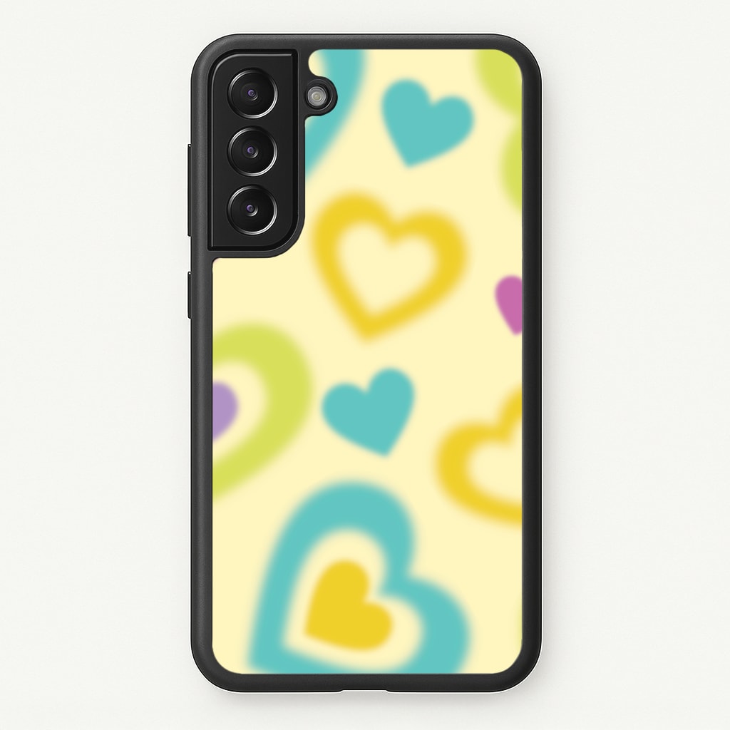 Multicoloured Hearts Gradient Pattern - Summer Phone Case for Galaxy S21FE