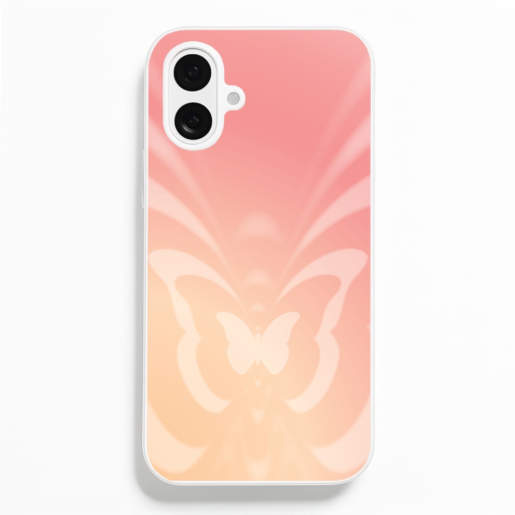 Butterfly Gradient Pink - Summer Phone Case for iPhone 16 Plus