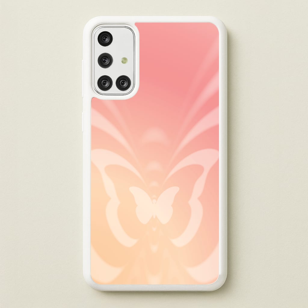 Butterfly Gradient Pink - Summer Phone Case for Galaxy A71