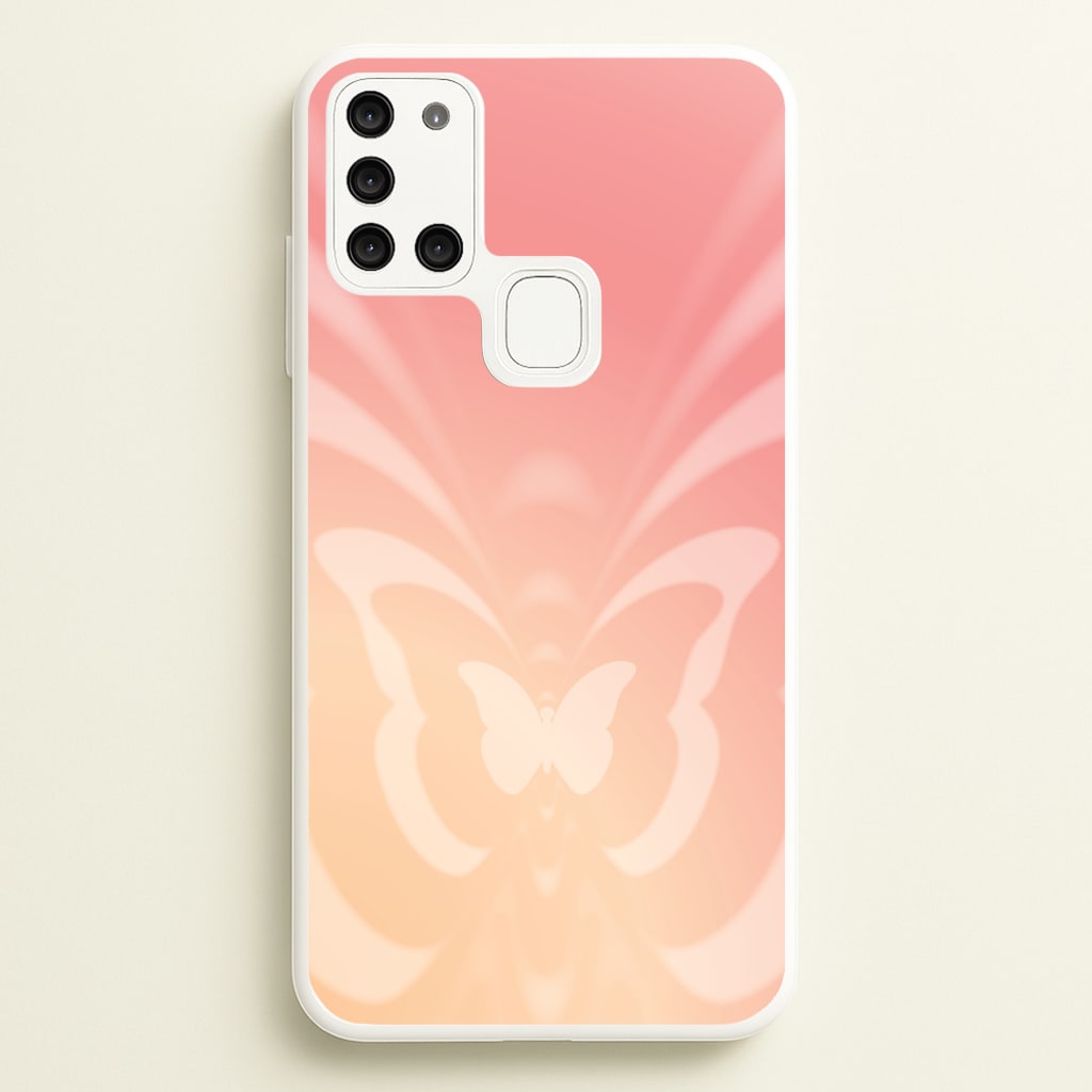 Butterfly Gradient Pink - Summer Phone Case for Galaxy A21s
