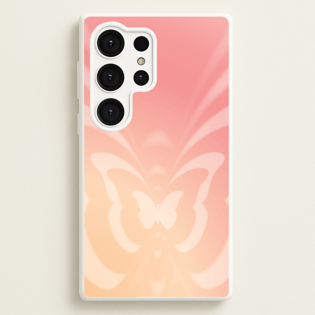 Butterfly Gradient Pink - Summer Phone Case for Galaxy S25 Ultra