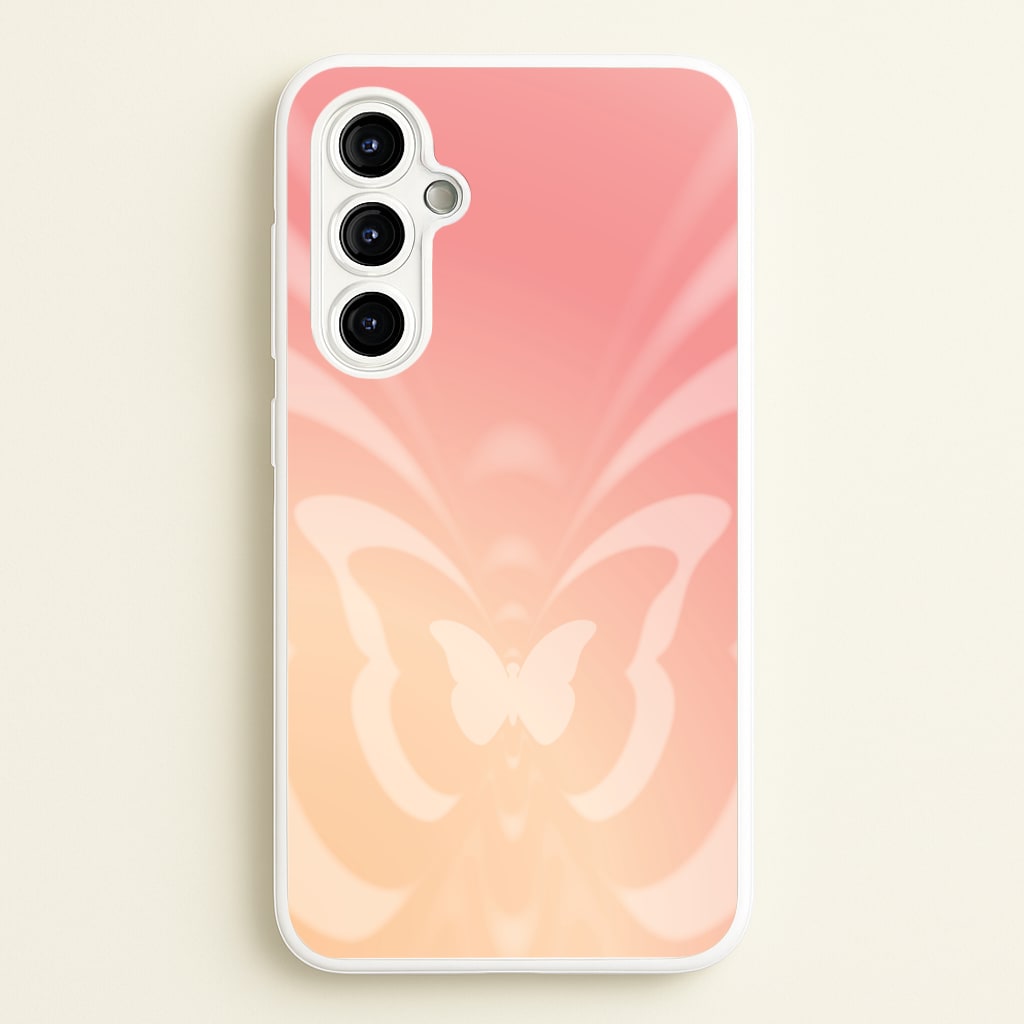 Butterfly Gradient Pink - Summer Phone Case for Galaxy A54