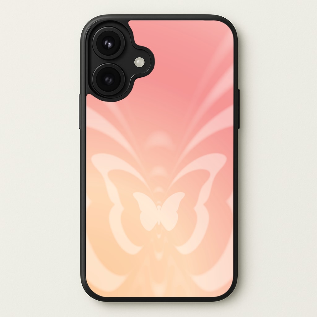 Butterfly Gradient Pink Phone Case for iPhone 17