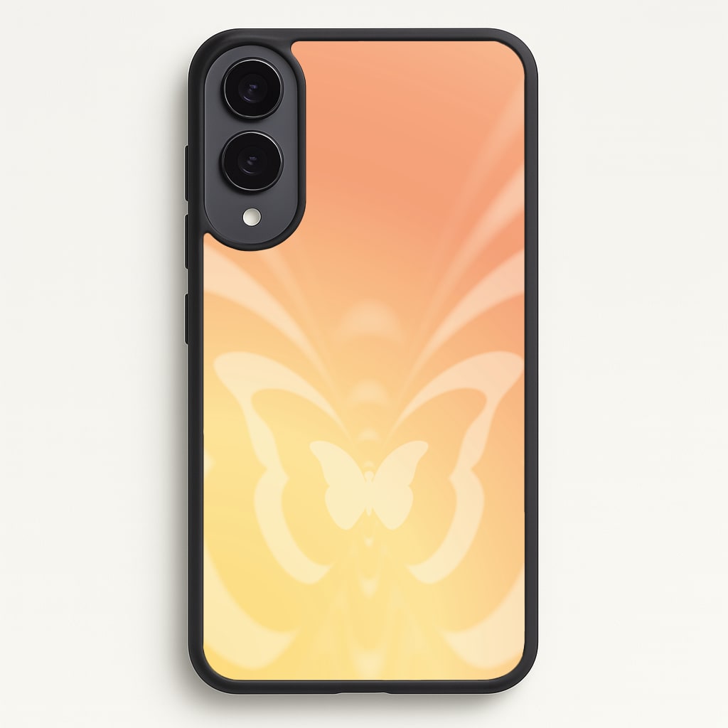 Butterfly Gradient Yellow - Summer Phone Case for Galaxy S25 Edge