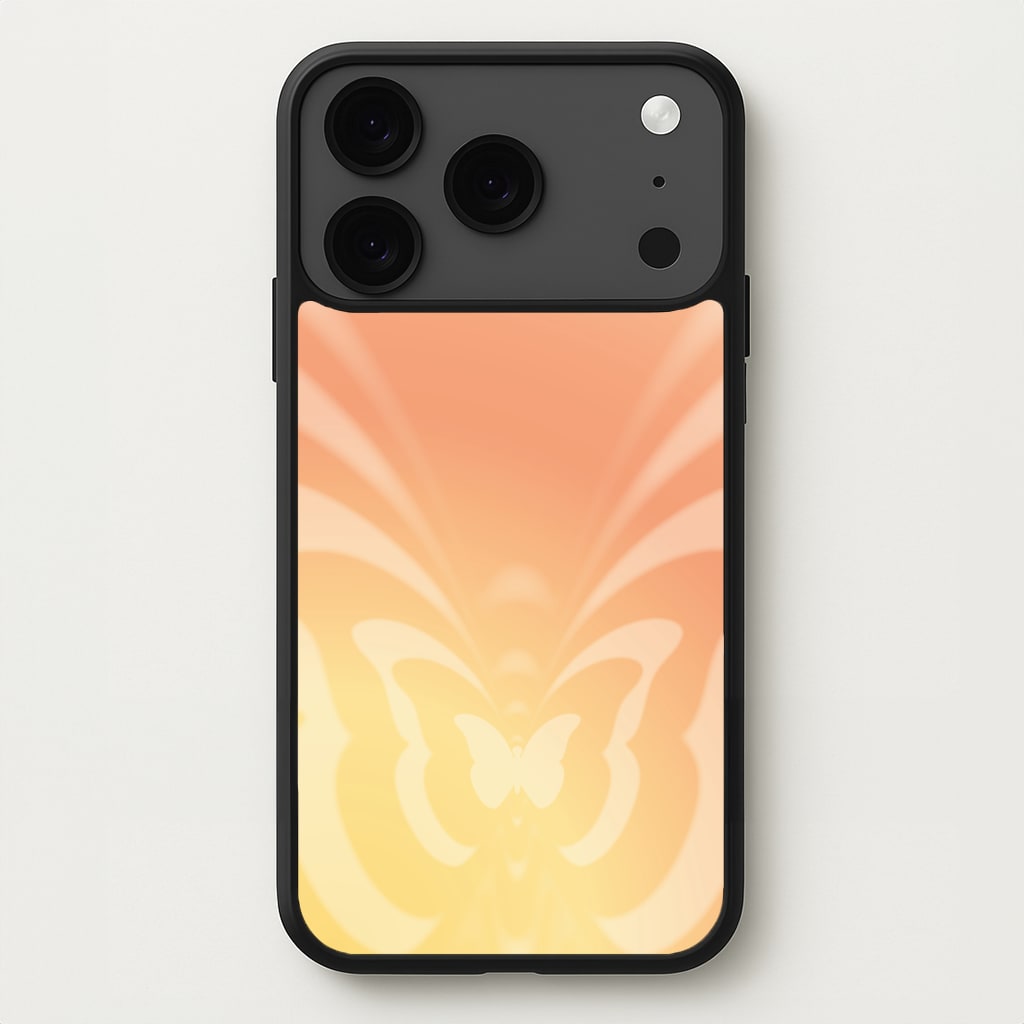 Butterfly Gradient Yellow Phone Case for iPhone 17 Pro