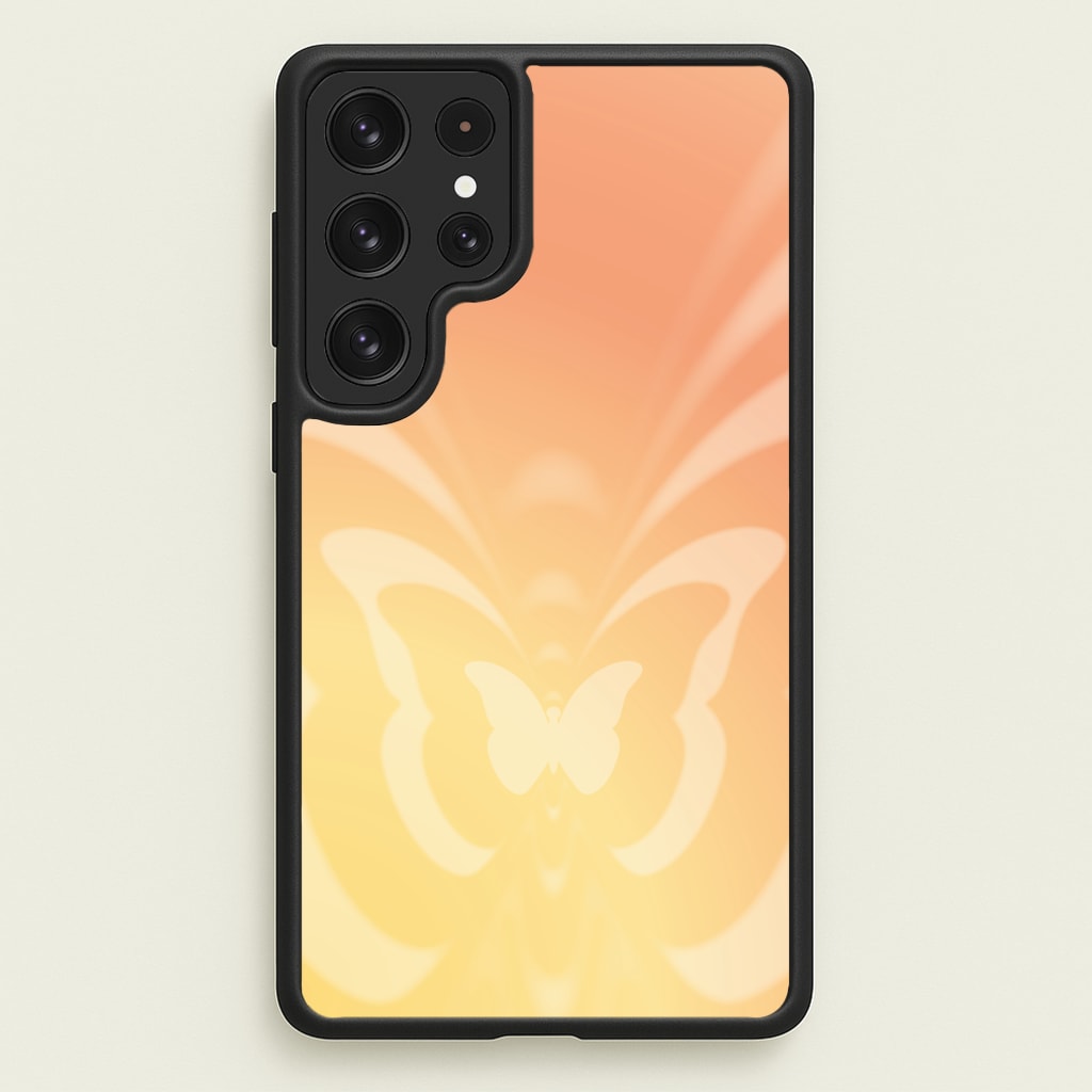 Butterfly Gradient Yellow - Summer Phone Case for Galaxy S23 Ultra