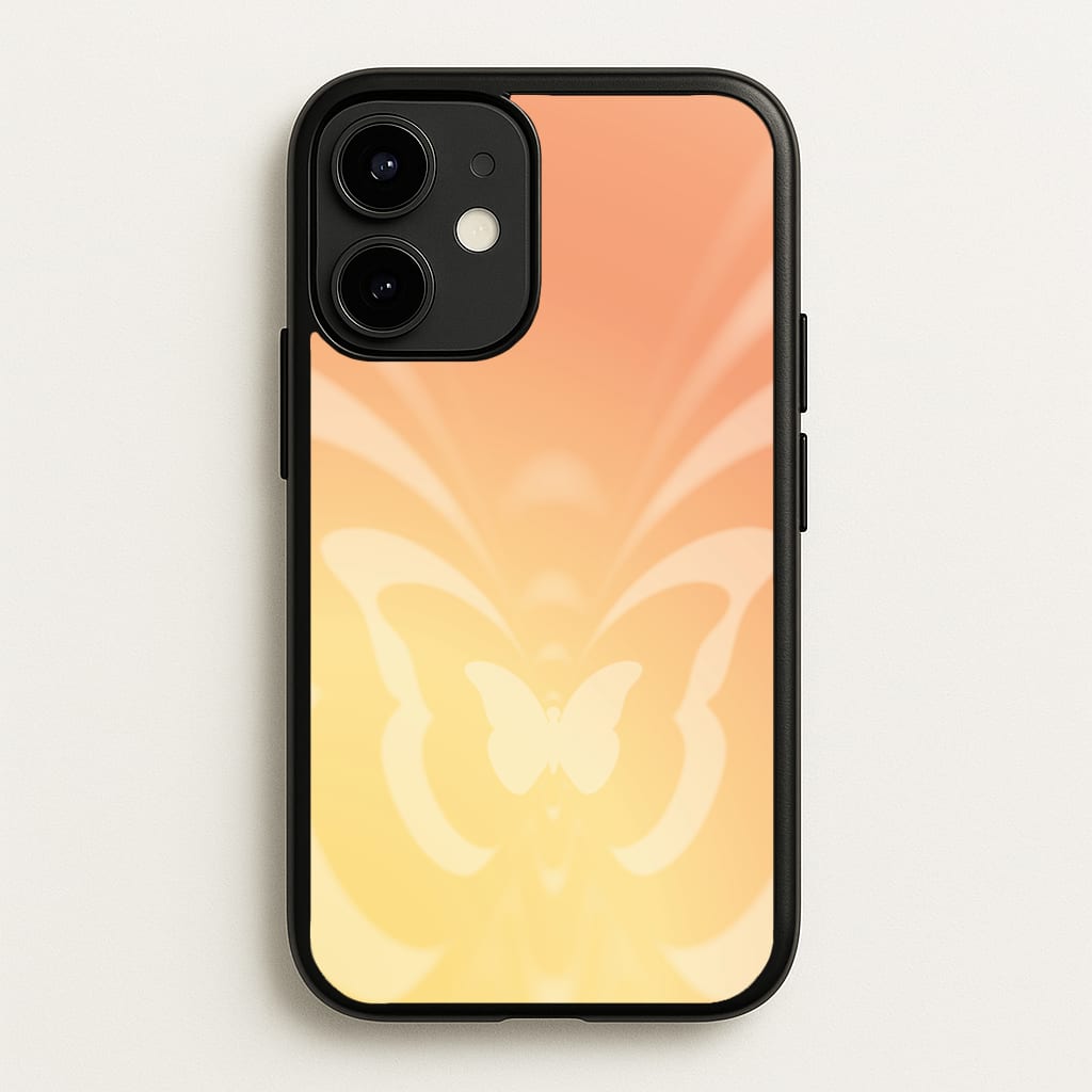 Butterfly Gradient Yellow - Summer Phone Case for iPhone 12 Mini