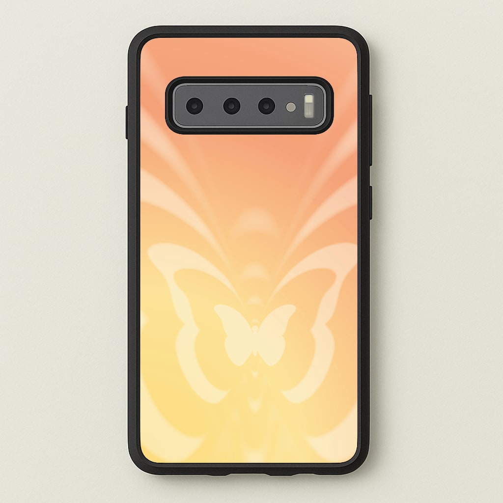 Butterfly Gradient Yellow - Summer Phone Case for Galaxy S10 Plus