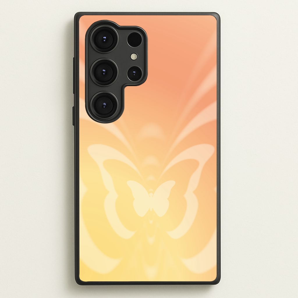 Butterfly Gradient Yellow - Summer Phone Case for Galaxy S25 Ultra