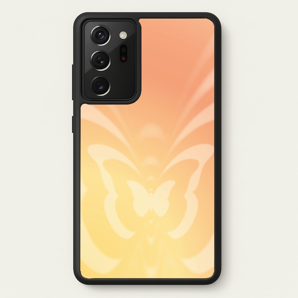 Butterfly Gradient Yellow - Summer Phone Case for Galaxy Note 20 Ultra