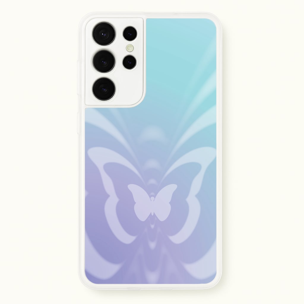 Butterfly Gradient Purple - Summer Phone Case for Galaxy S21 Ultra