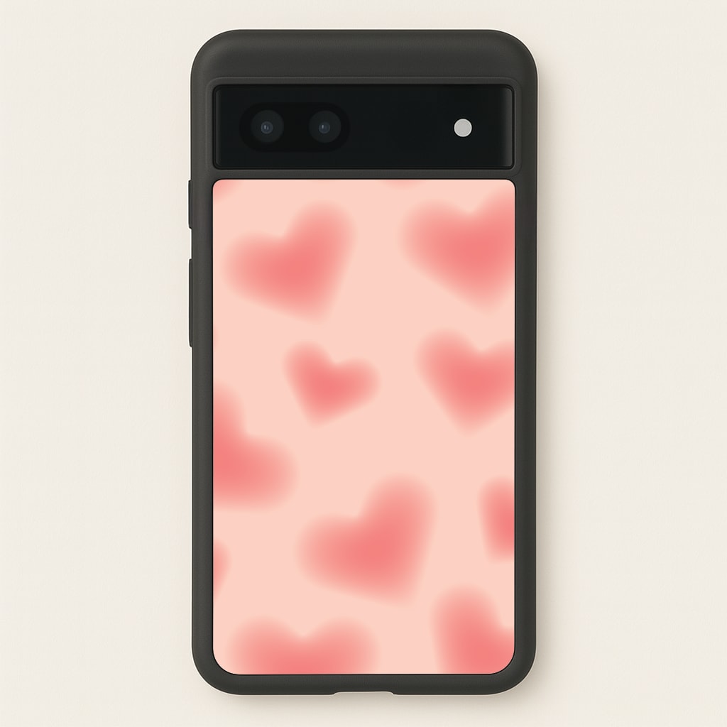 Gradient Red Hearts Pattern - Summer Phone Case for Google Pixel 7a