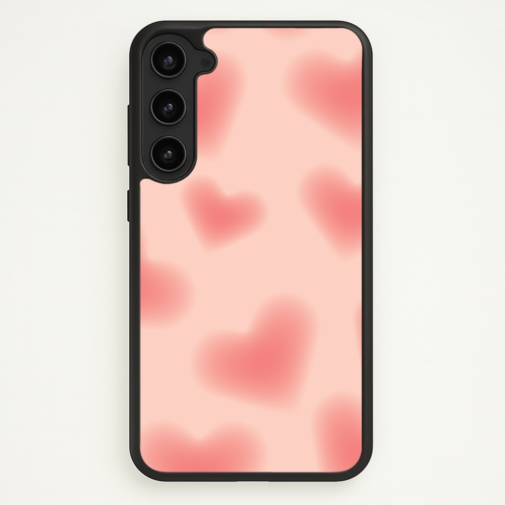 Gradient Red Hearts Pattern - Summer Phone Case for Galaxy S23