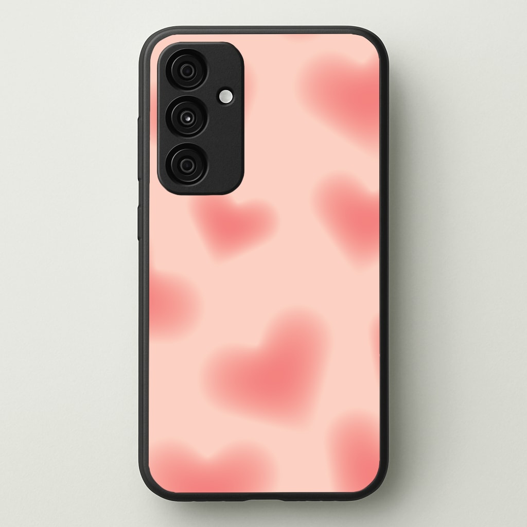 Gradient Red Hearts Pattern - Summer Phone Case for Galaxy A55