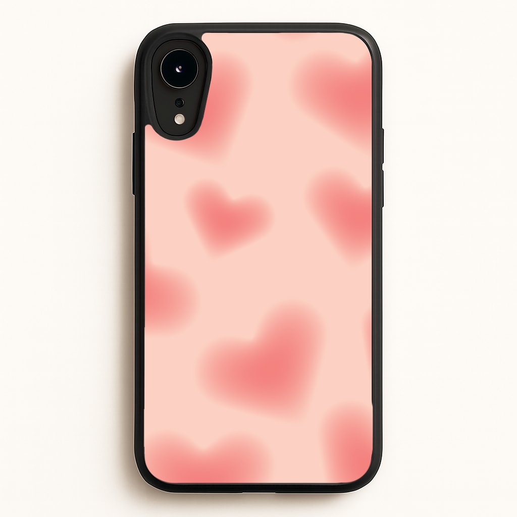 Gradient Red Hearts Pattern - Summer Phone Case for iPhone XR