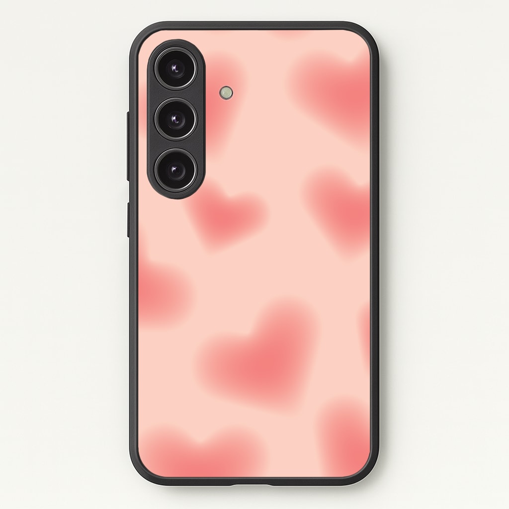 Gradient Red Hearts Pattern - Summer Phone Case for Galaxy S24