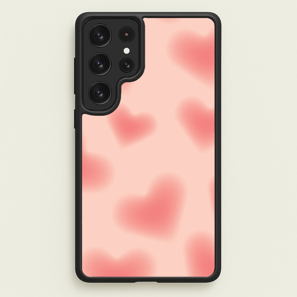 Gradient Red Hearts Pattern - Summer Phone Case for Galaxy S22 Ultra