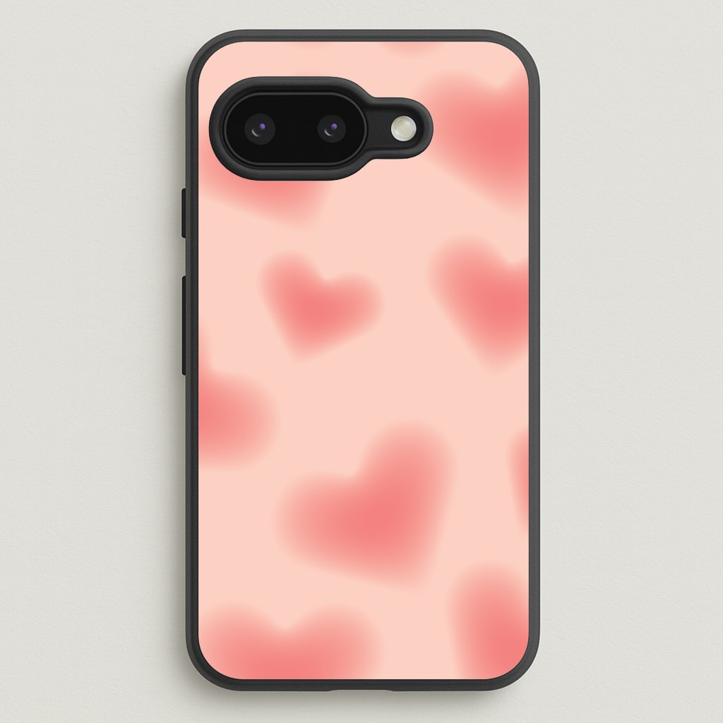 Gradient Red Hearts Pattern - Summer Phone Case for Google Pixel 9a