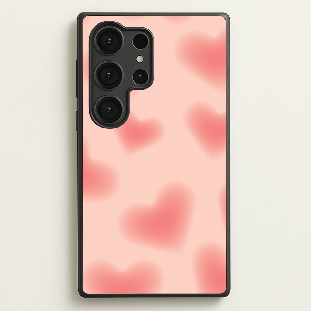 Gradient Red Hearts Pattern - Summer Phone Case for Galaxy S25 Ultra