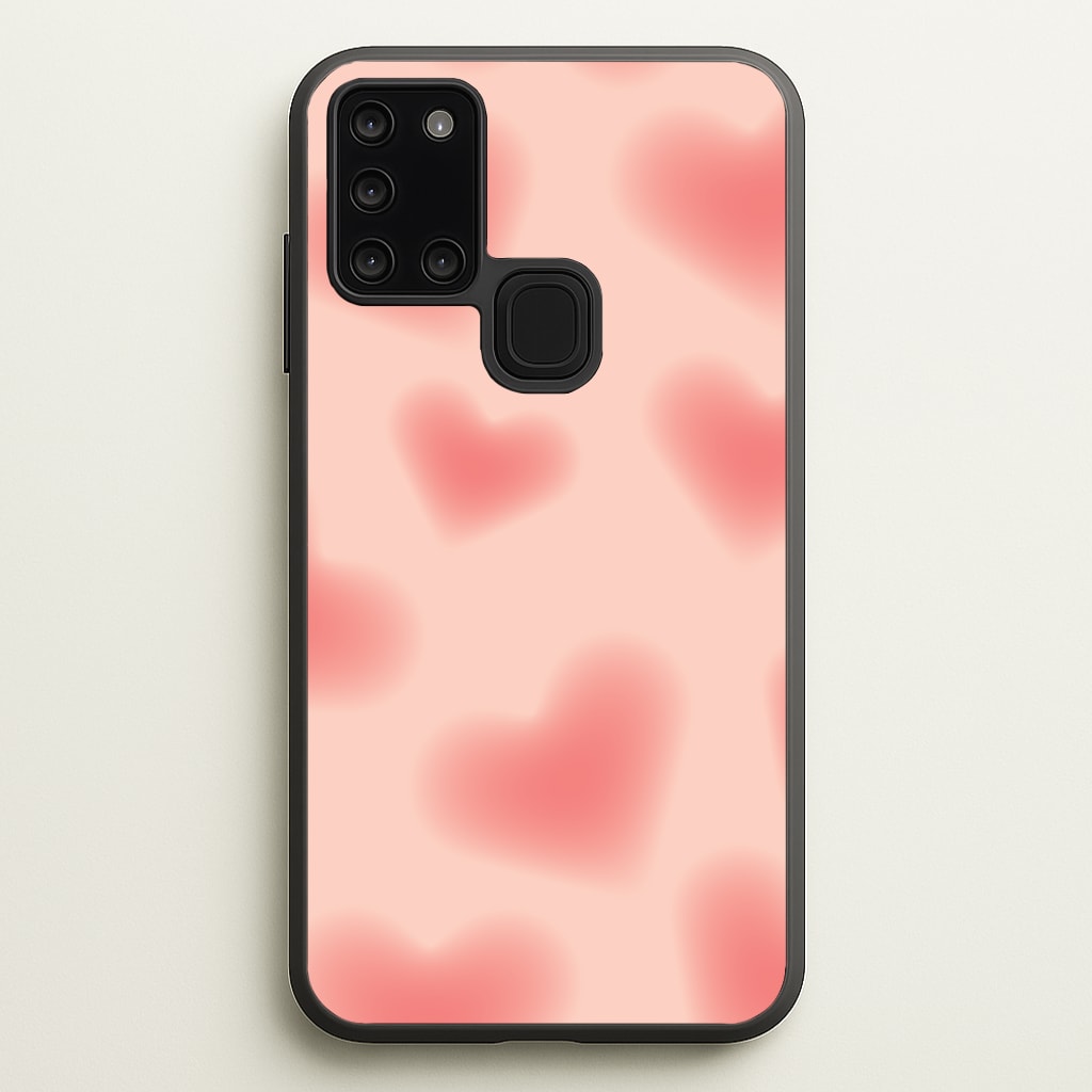 Gradient Red Hearts Pattern - Summer Phone Case for Galaxy A21s