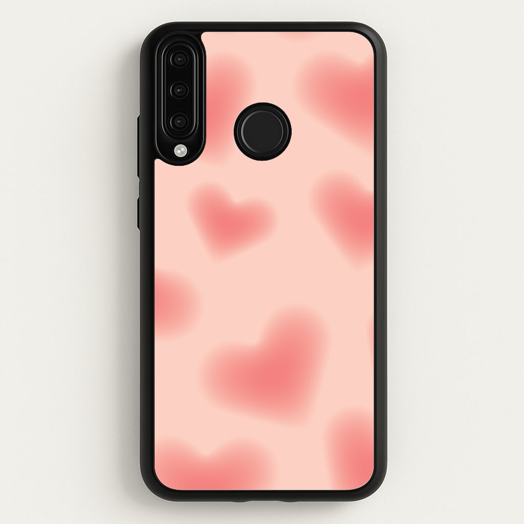 Gradient Red Hearts Pattern - Summer Phone Case for Huawei P30 Lite