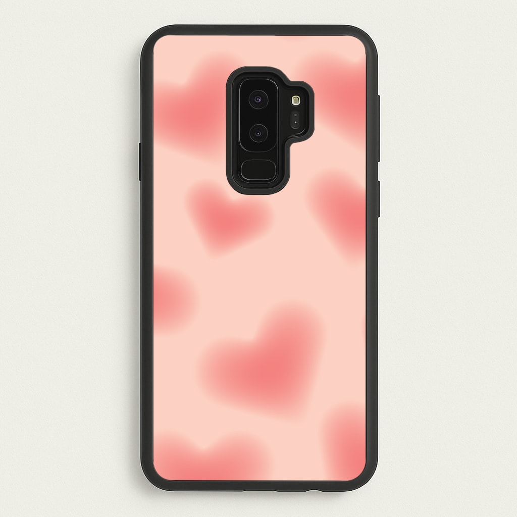 Gradient Red Hearts Pattern - Summer Phone Case for Galaxy S9 Plus