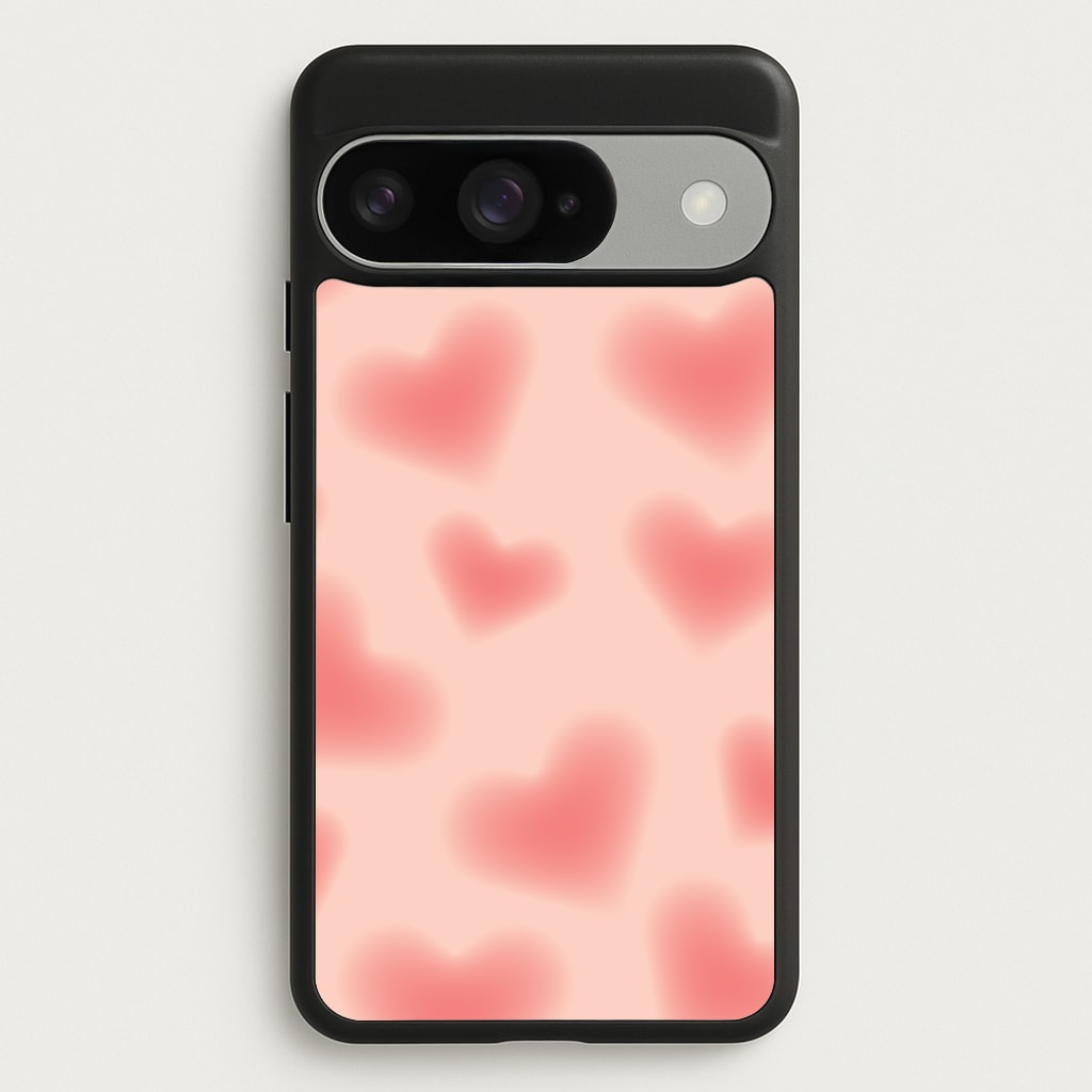 Gradient Red Hearts Pattern Phone Case for Google Pixel 10 / 10 Pro