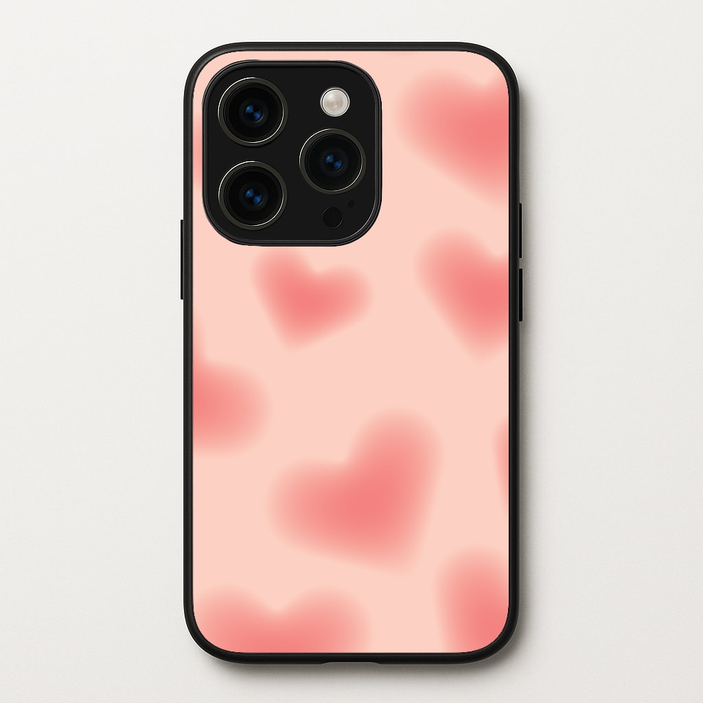 Gradient Red Hearts Pattern - Summer Phone Case for iPhone 14 Pro