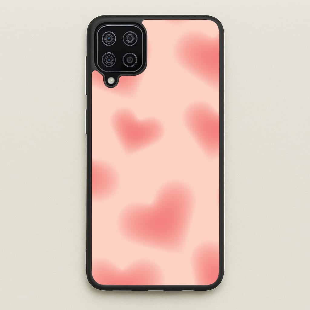 Gradient Red Hearts Pattern - Summer Phone Case for Galaxy A12