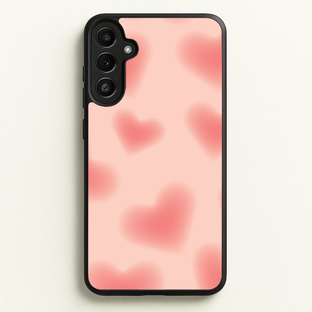 Gradient Red Hearts Pattern - Summer Phone Case for Galaxy A34