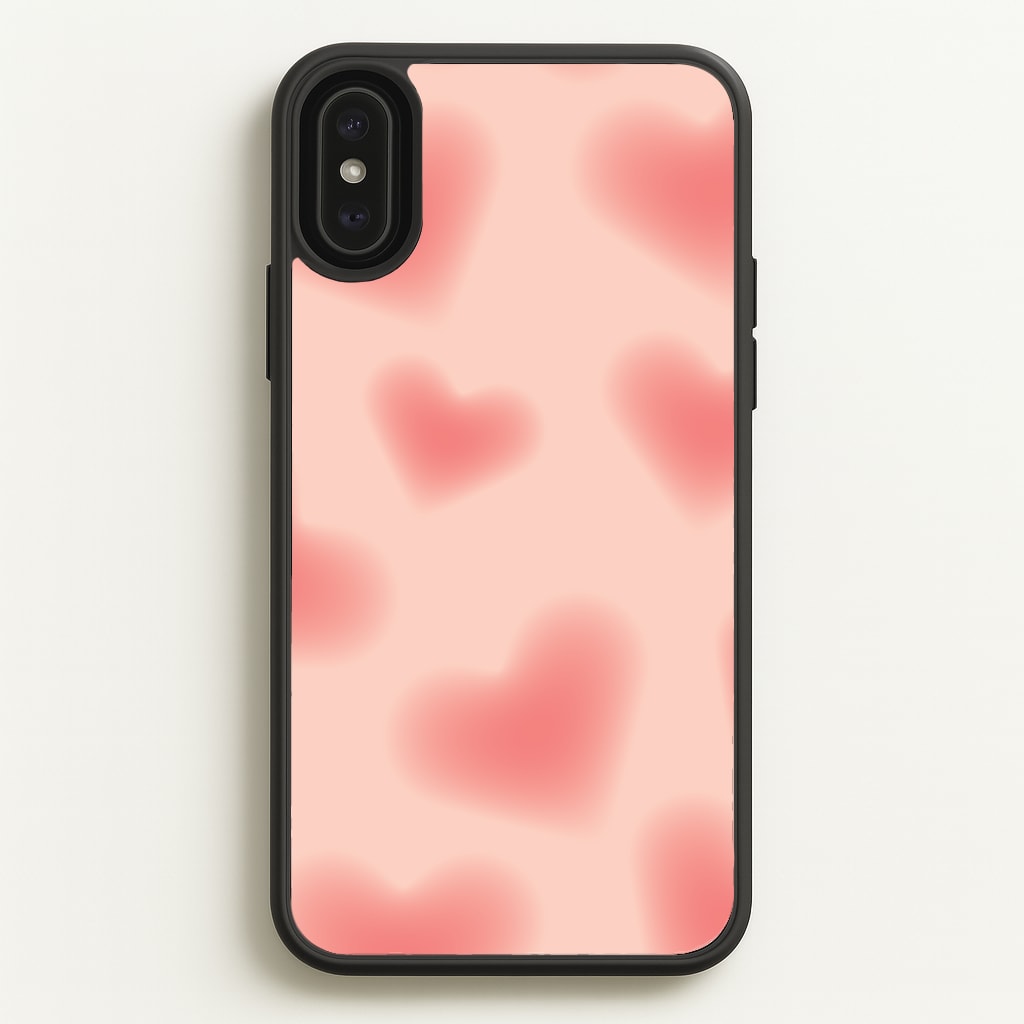 Gradient Red Hearts Pattern - Summer Phone Case for iPhone XS Max