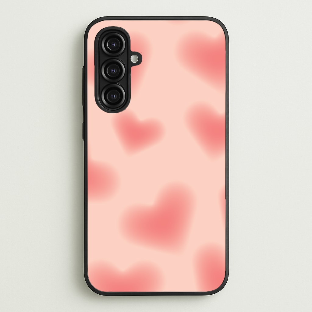 Gradient Red Hearts Pattern - Summer Phone Case for Galaxy A16