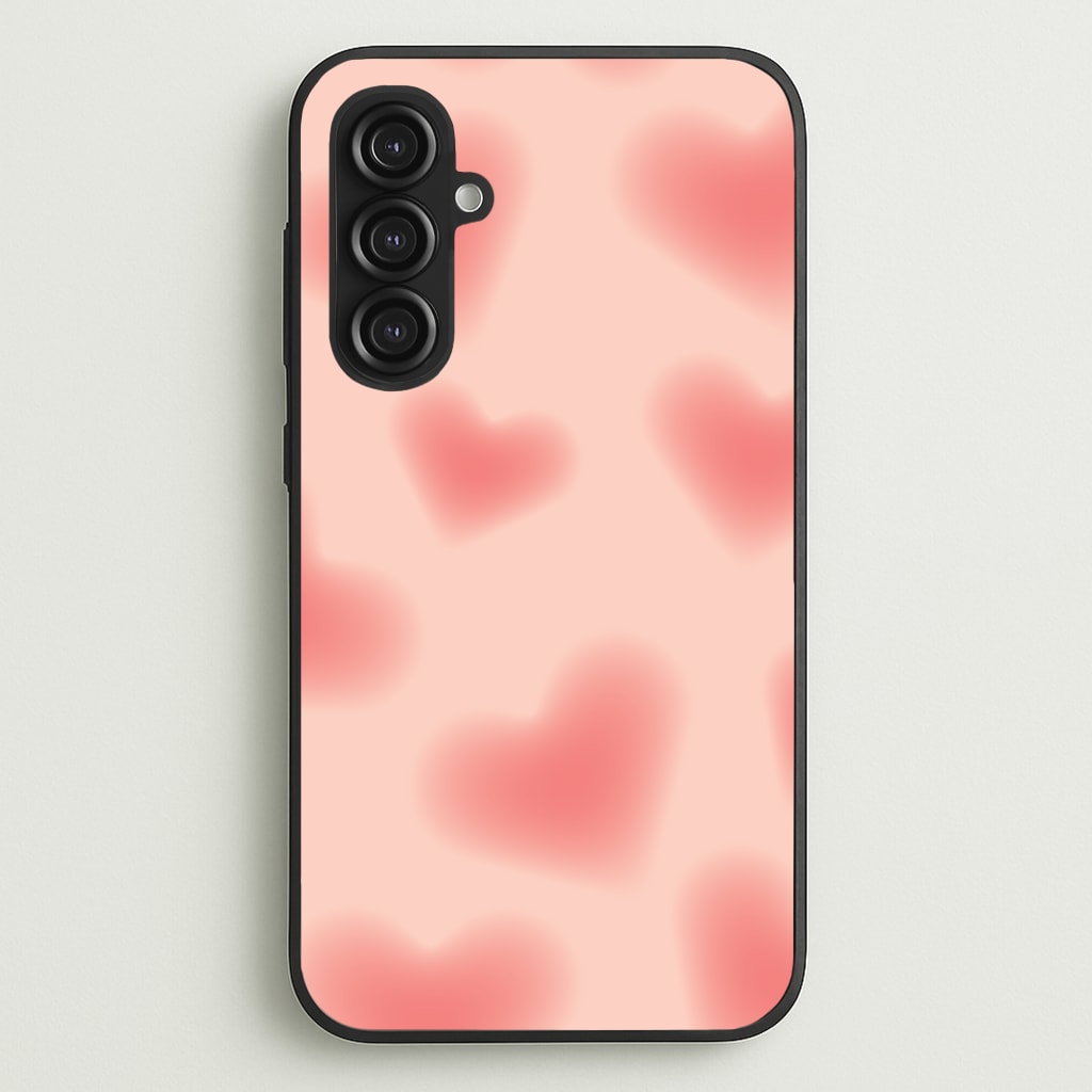 Gradient Red Hearts Pattern - Summer Phone Case for Galaxy S23FE