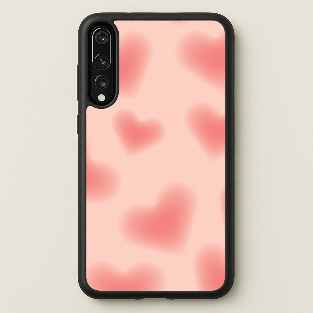 Gradient Red Hearts Pattern - Summer Phone Case for Huawei P20 Pro