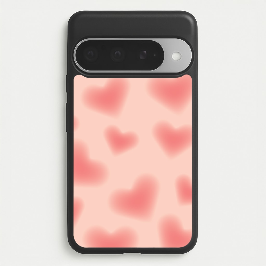 Gradient Red Hearts Pattern Phone Case for Google Pixel 10 Pro XL
