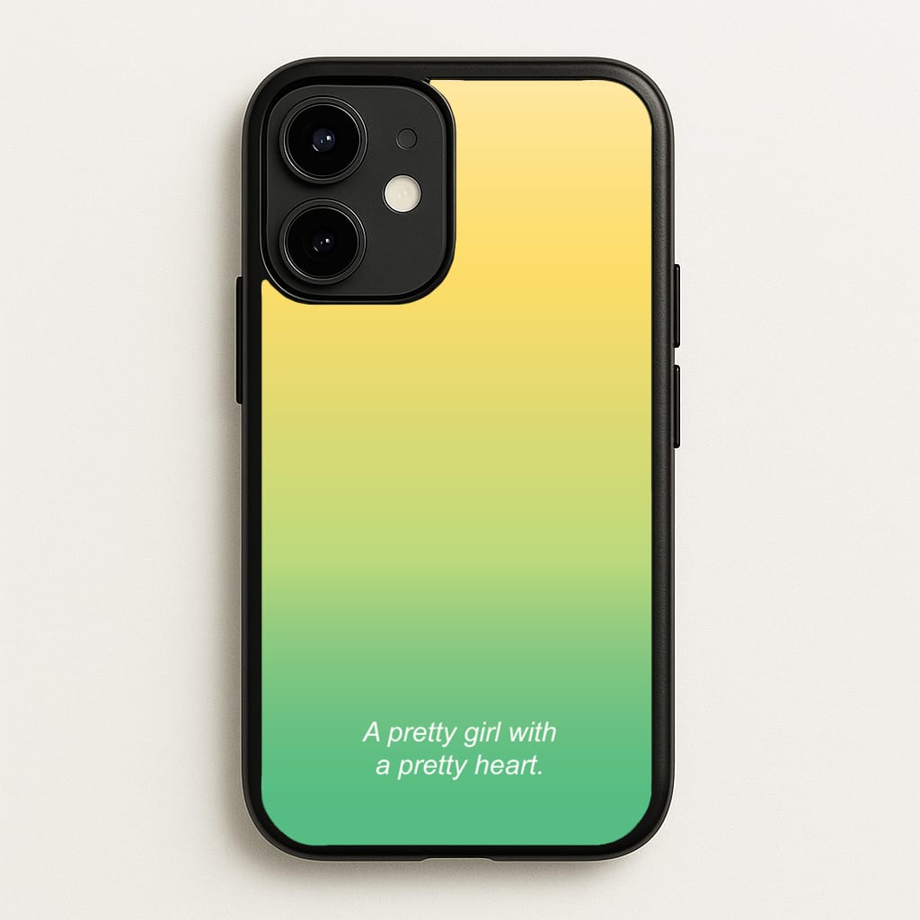 A Pretty Girl With A Pretty Heart - Summer Phone Case for iPhone 12 / 12 Pro