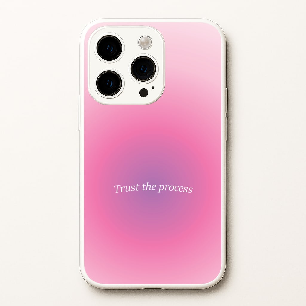 Trust The Process Pink Gradient - Summer Phone Case for iPhone 14 Pro Max
