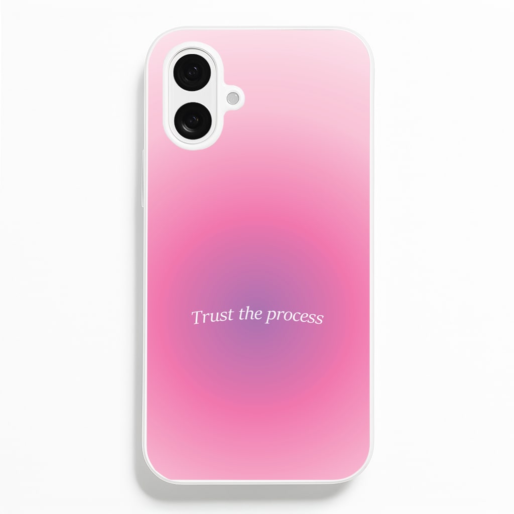Trust The Process Pink Gradient - Summer Phone Case for iPhone 16 Plus
