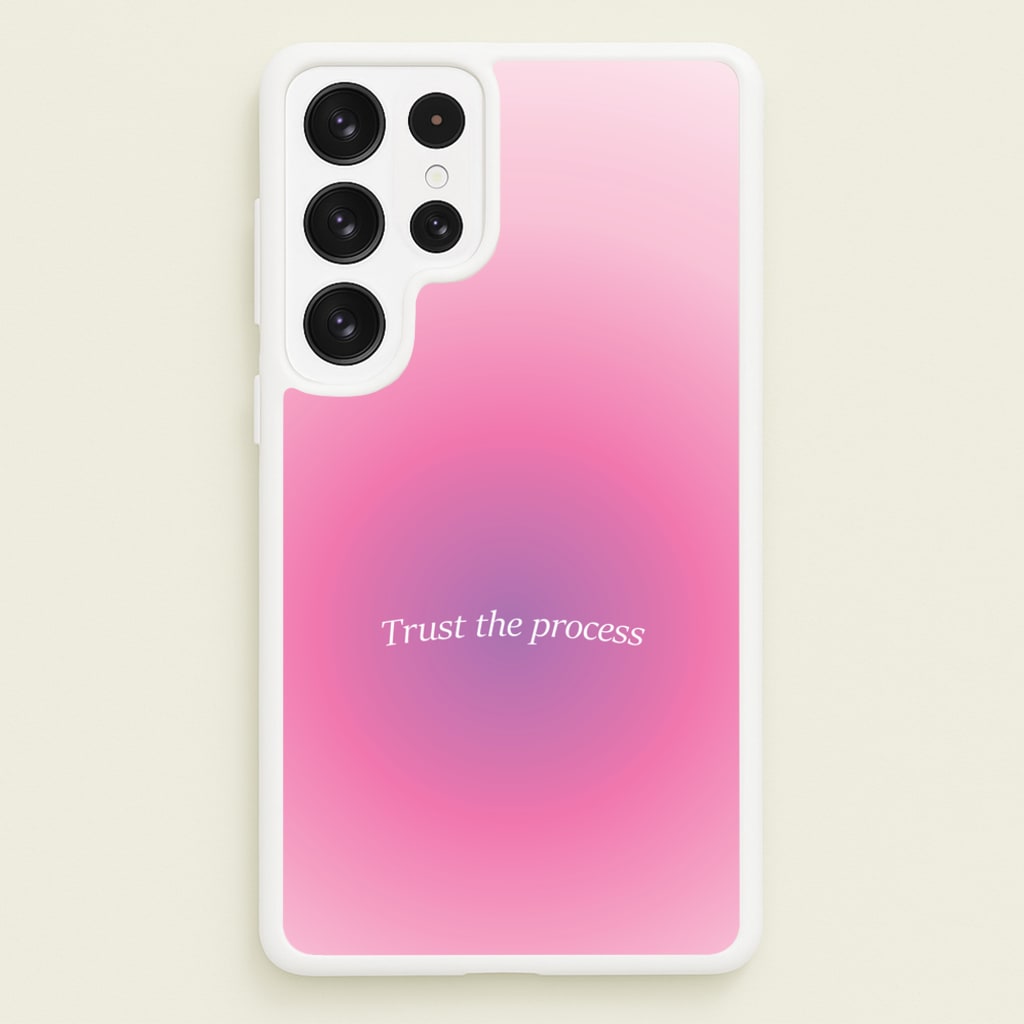 Trust The Process Pink Gradient - Summer Phone Case for Galaxy S22 Ultra