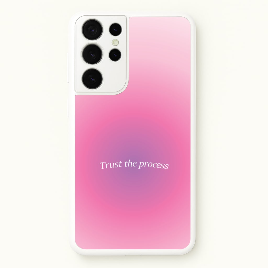 Trust The Process Pink Gradient - Summer Phone Case for Galaxy S21 Ultra