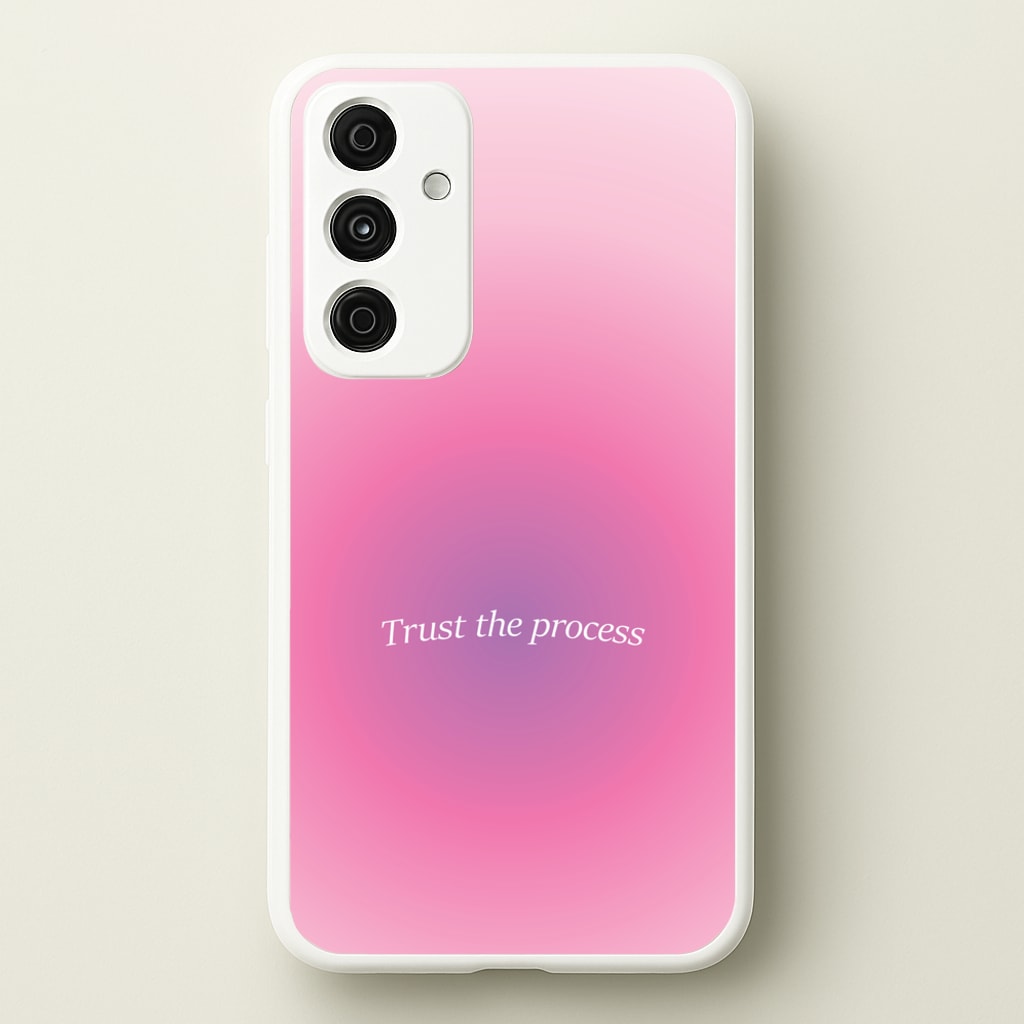 Trust The Process Pink Gradient - Summer Phone Case for Galaxy A55