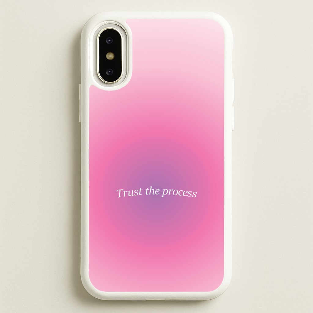 Trust The Process Pink Gradient - Summer Phone Case for iPhone X / XS